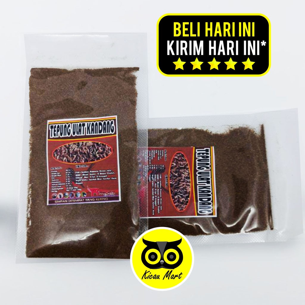 TEPUNG ULAT KANDANG KERING PAKAN MAKANAN HARIAN LOMBA VOER BURUNG MURAI PLECI KACER ANIS CUCAK TPUKRJ