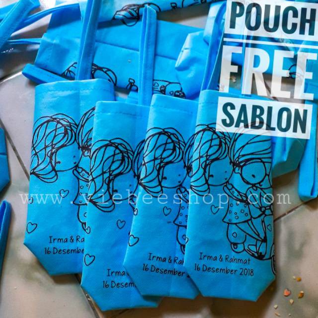 Souvenir Pouch Botol Minuman I S.A POUCH 9X22