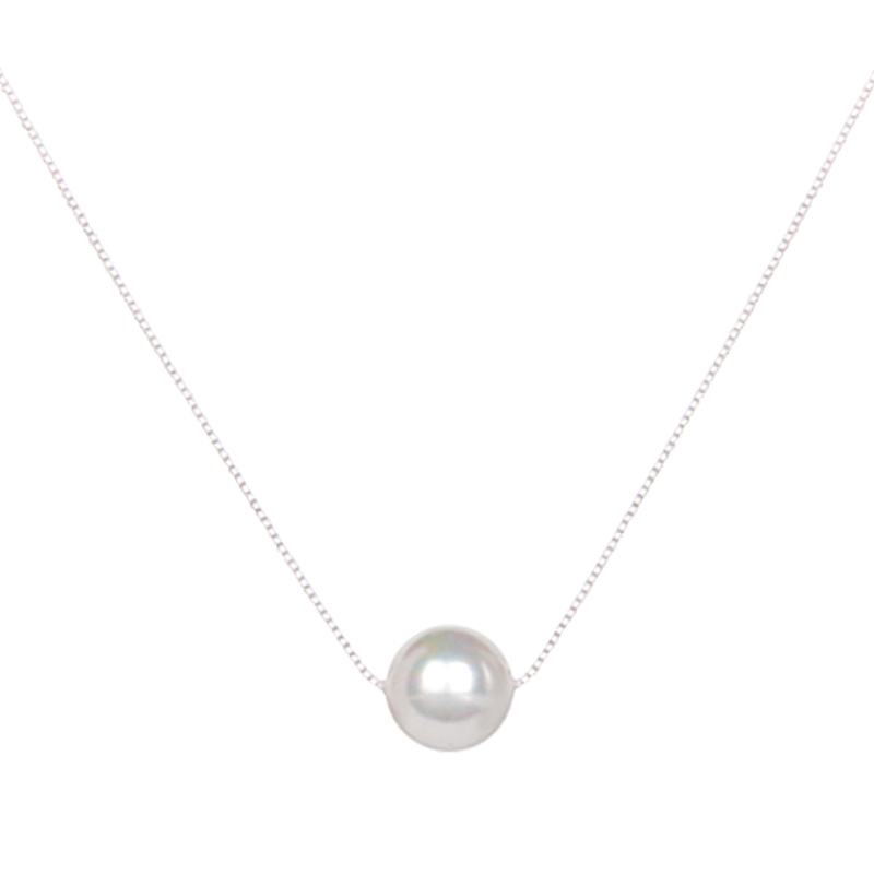 Pearl Pendant Necklace Elegant Clavicle Chain Silver Choker for Women Party Gifts Fashion Accessories