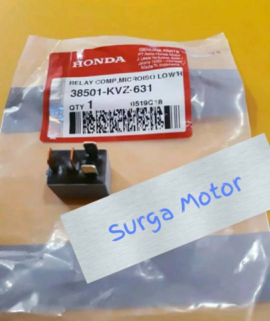 Relay comp start starter stater kaki 4 . CB150R Vario 125 Verza PCX Spacy FI F1 ORI HONDA AHM 38501-KVZ-631 38501KVZ631-3