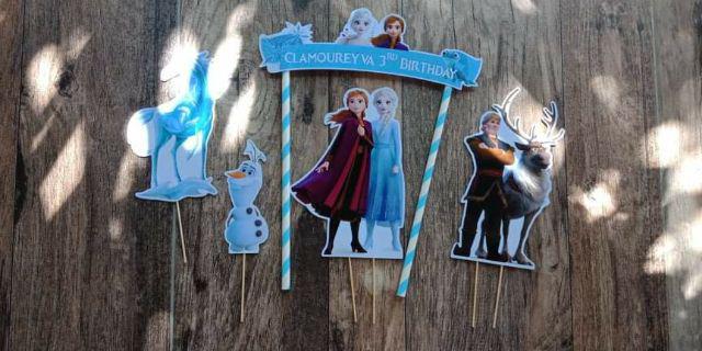 Topper Birthday Cake Frozen / Frozen 2