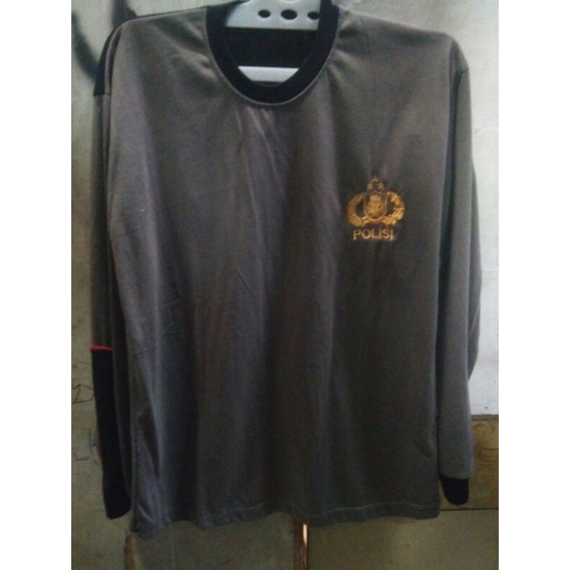 KAOS BORDIR POLISI LENGAN PANJANG HRGA GROSIR