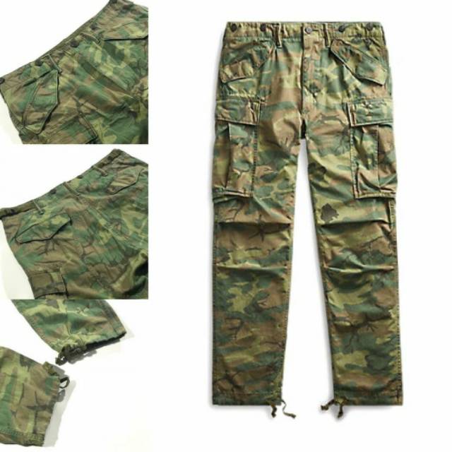Celana Cargo Pria RRL by Ralph Lauren Camo Original