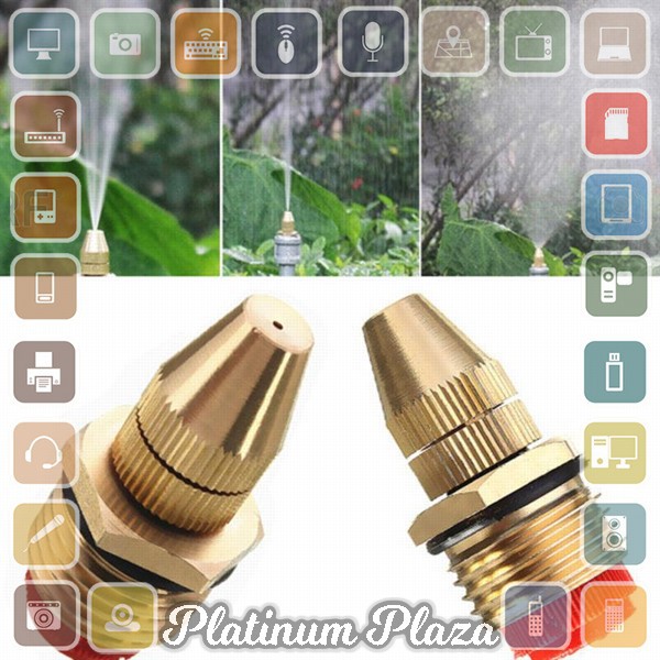 Water Mist Sprinkler Drip Irigasi Penyiram Nozzle Brass 1/2 Inch 1 PCS - JM008 - Copper`1BW0ZK-