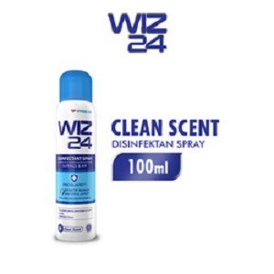 WIZ 24 Desinfektan SPRAY Udara Ruangan AEROSOL 100ml Air Disinfectant Spray Wings Saniter wiz24