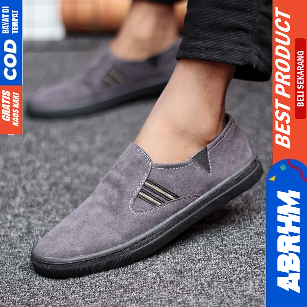 Abrhm Diskan - Sepatu Slip On Pria Casual