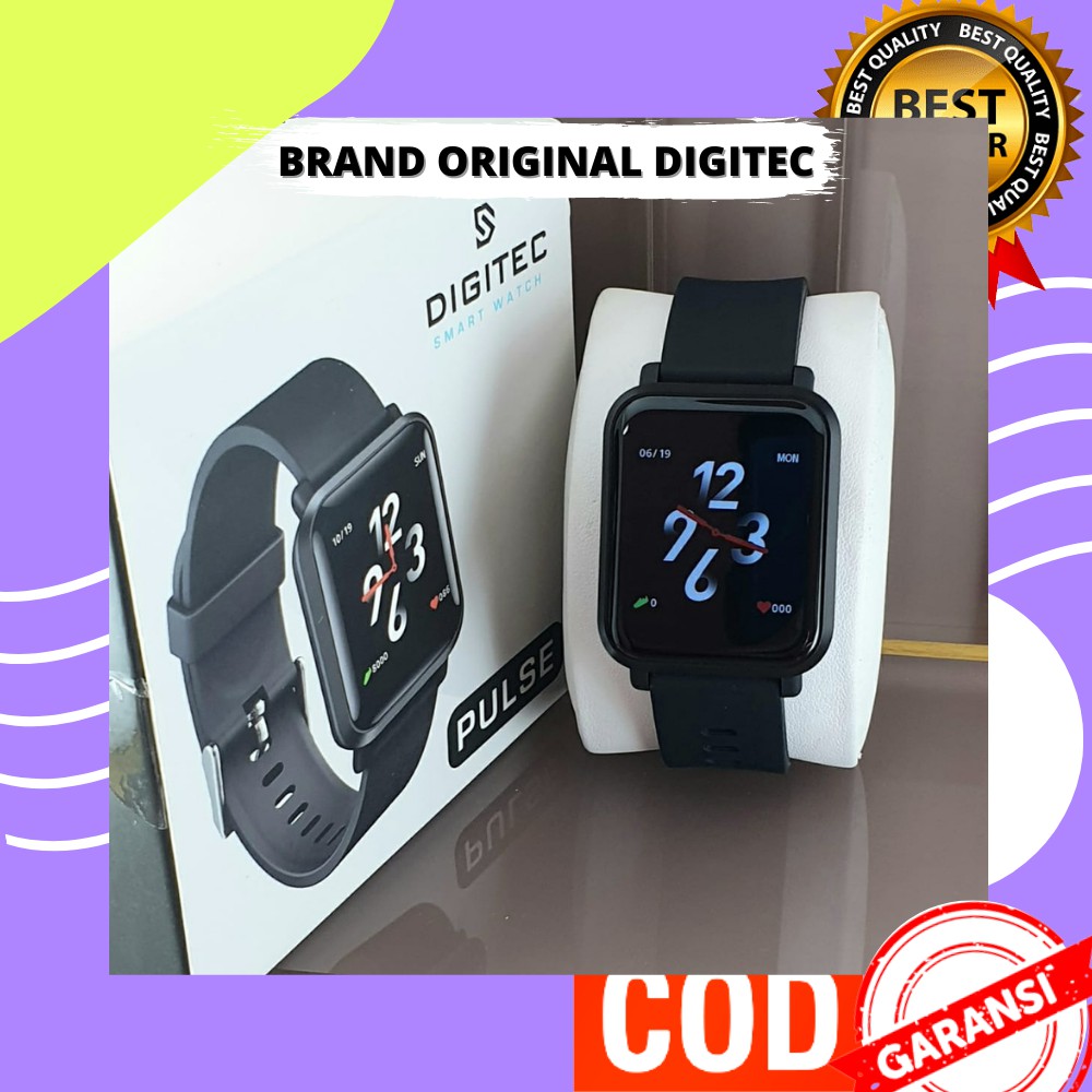 Jam Tangan Pria Wanita Smartwatch Digitec Original Rubber Olahraga Mewah Lite Kotak