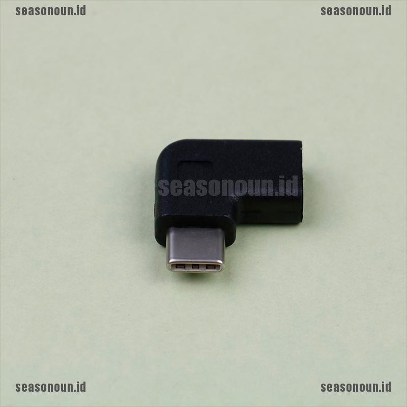 【sea】Right Angle 90 Degree USB 3.1 Type C Male To Female USB-C Converter Adapter