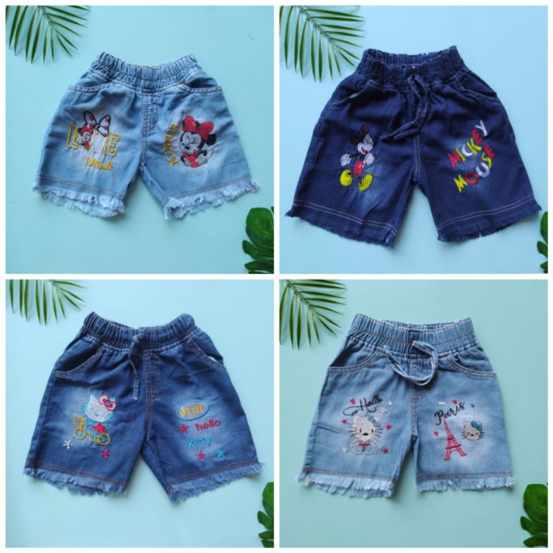 Hotpants Anak Jeans USIA 1-5 TH import celana pendek anak Cewek/ celana jeans pendek anak perempuan