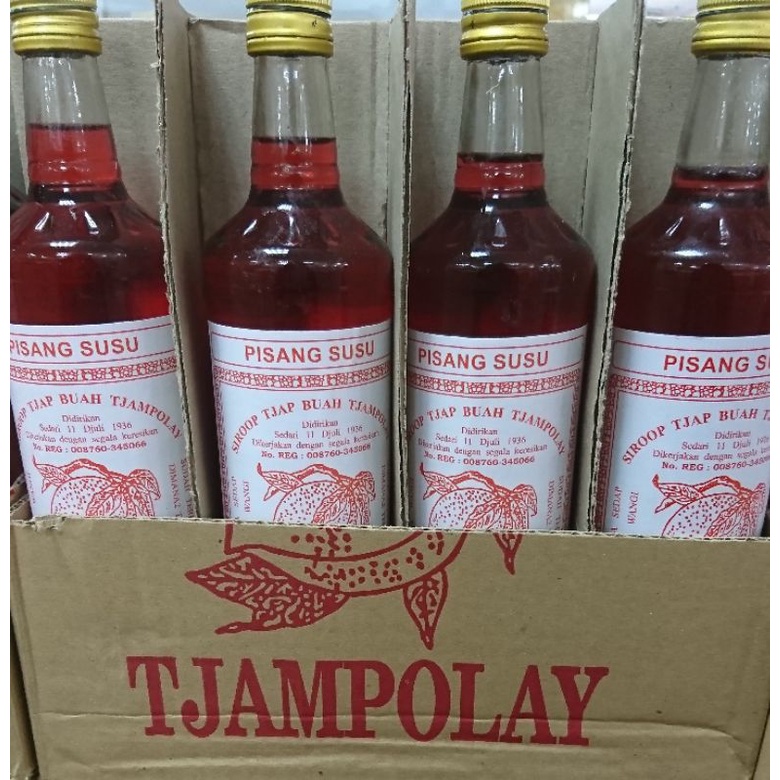 

Syrup cap buah Tjampolay rasa pisang susu