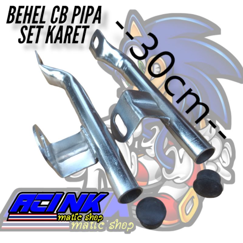 Begel belakang cb tebal Behel belakang cb pendek ukuran 20cm crom sepasang 2pcs kanan kiri