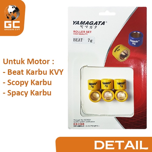 Roller Beat Scoopy Spacy 110 karbu 7 8 9 10 12 Gram Per 3 butir Yamagata