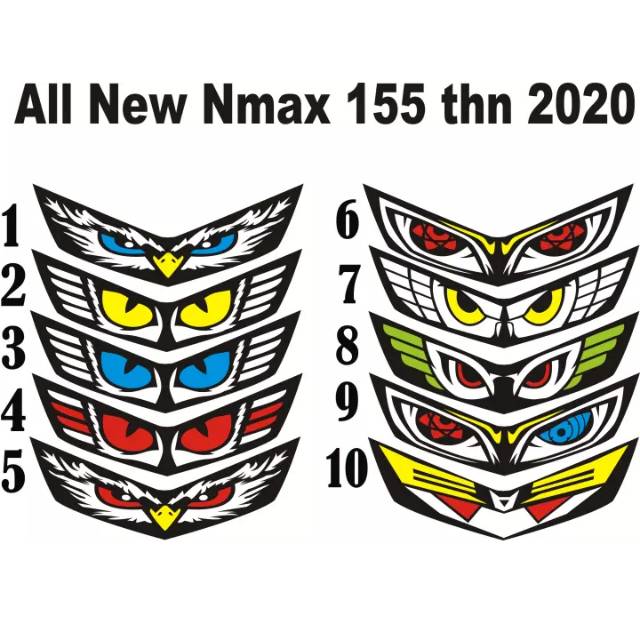 Stiker Sticker Mata Elang Lampu All New Nmax 2020 Shopee Indonesia