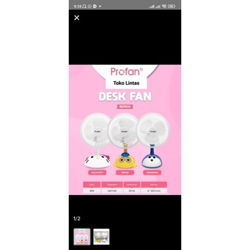 kipas angin meja/desk fan profan 8 inch