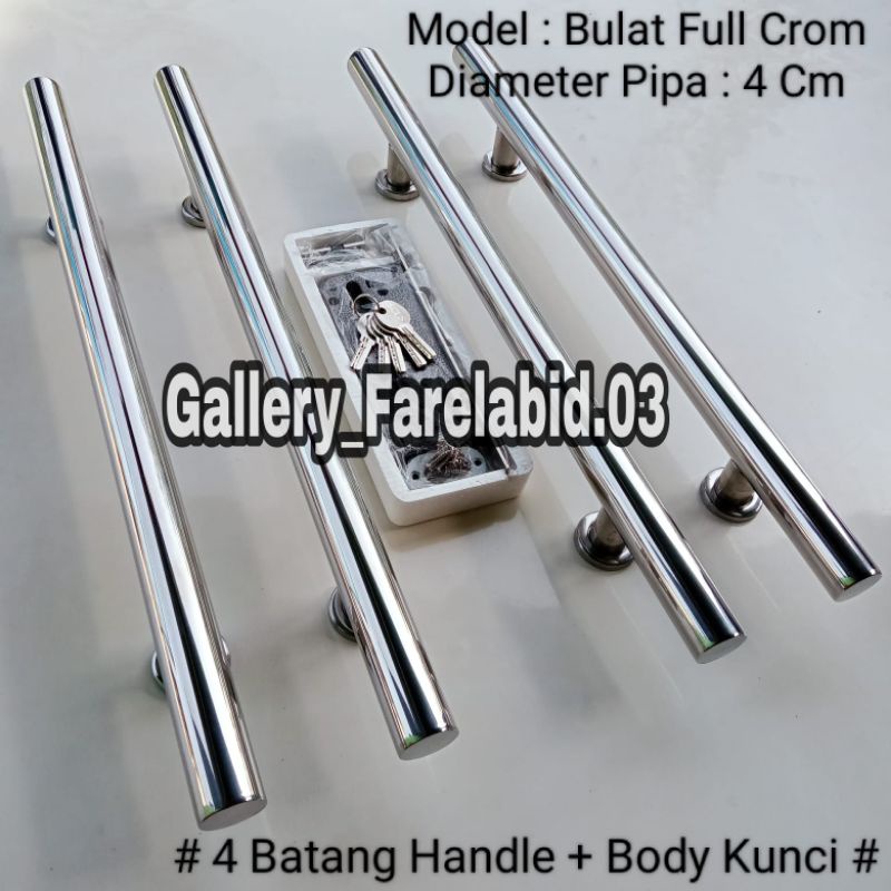 80 Cm Handle Pintu Rumah Stainless Steel Bulat Set Kunci Gagang Tarikan Pintu Kupu Tarung 60 Cm Pegangan Pintu Minimalis 45 Cm