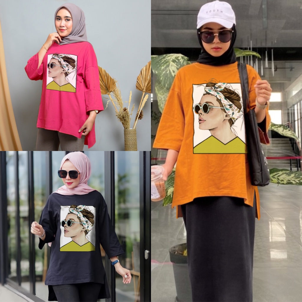 LD 130 ATASAN OVERSIZE PENGUIN KAOS JUMBO WANITA