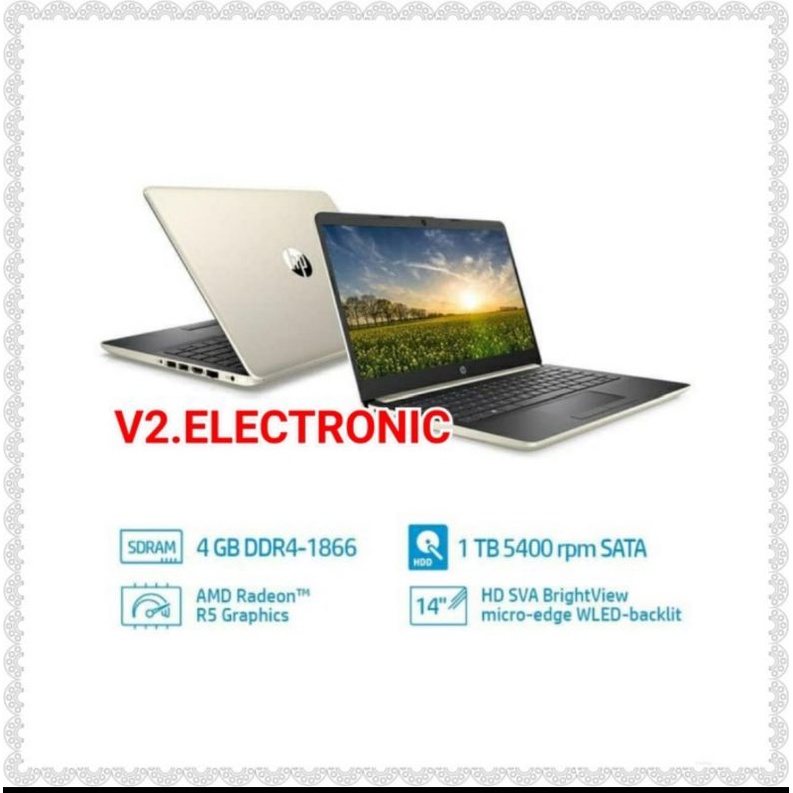 Laptop HP 14S DK-0023AU/DK-0024AU AMD A9-9425 | RAM 4GB | HDD 1TB | Windows 10