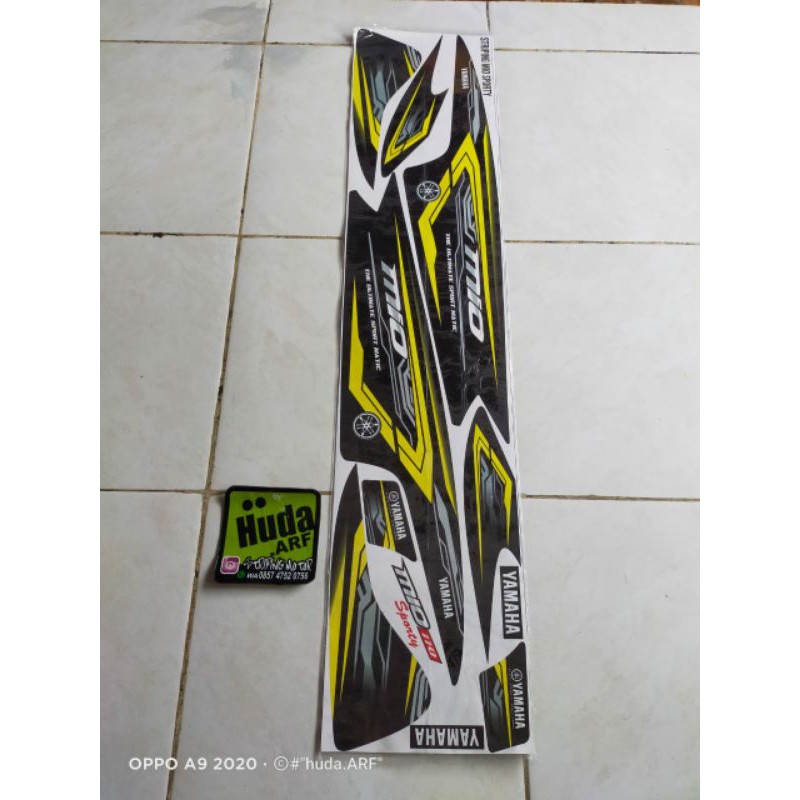 Striping lis sticker variasi yamaha Mio sporty api api