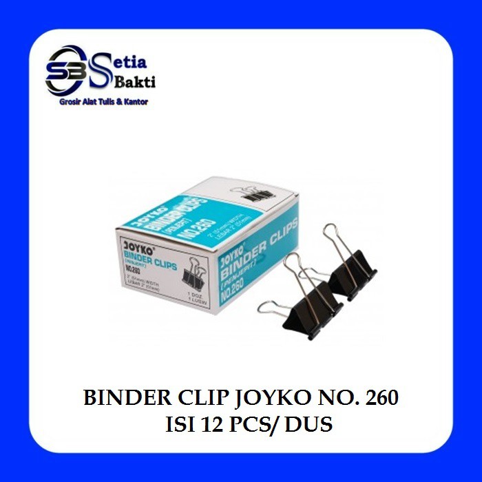 

JOYKO Binder Clip - Klip Kertas No 260 - Isi 12 Pcs