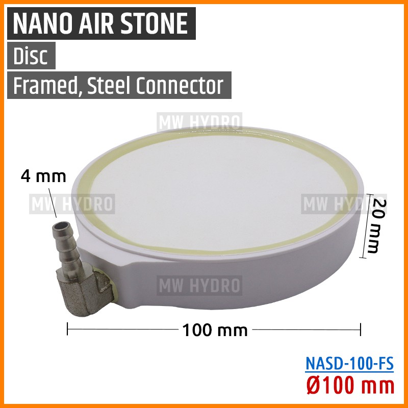 Nano Air Stone Disc, 100 mm - Airstone / Batu Aerator Bulat Pipih