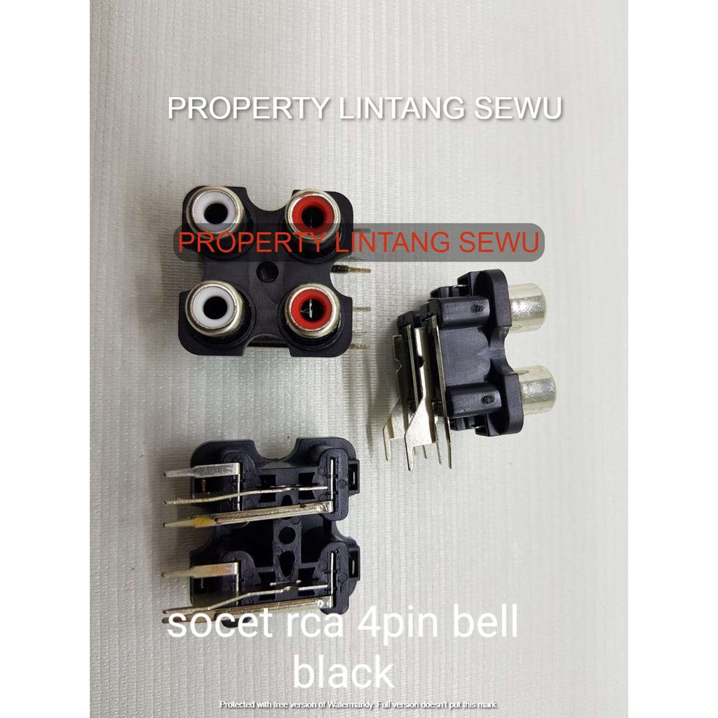 SOKET INPUT RCA AUDIO 4 P 4 PIN BOK BELL