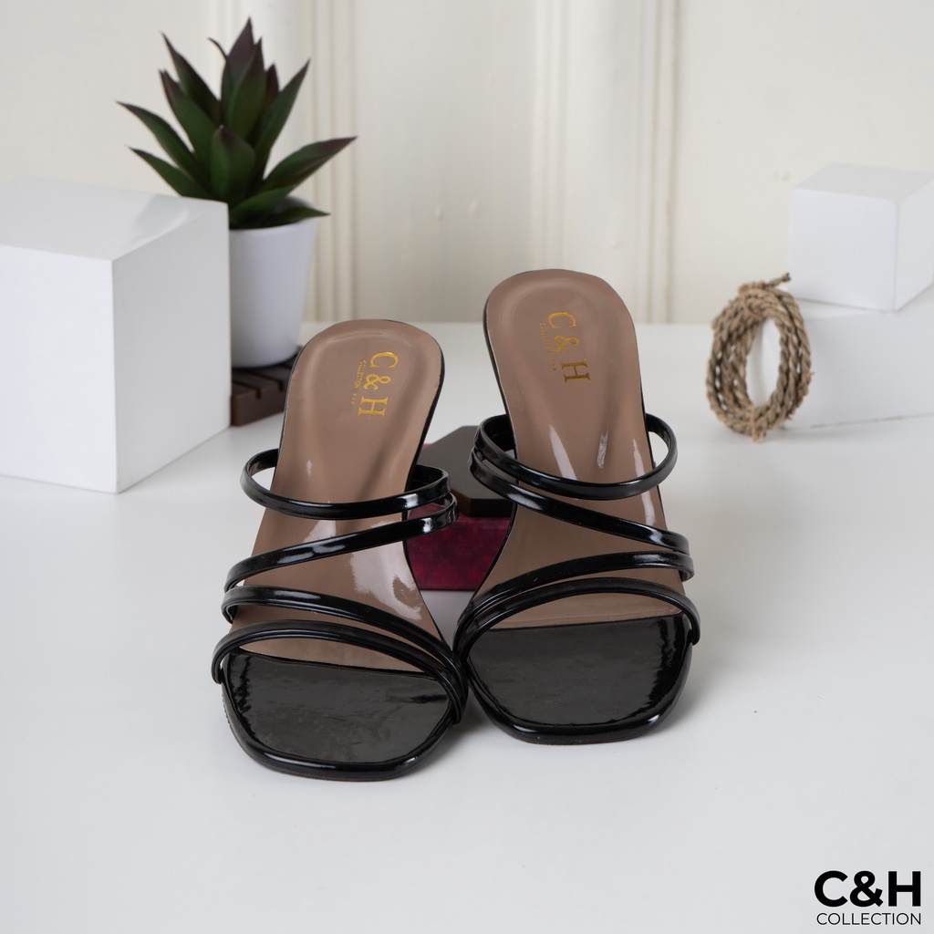 sandal heels wanita maida / hak kaca 5cm / sandal heels / sandal wanita