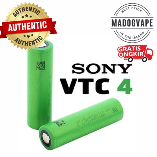 VTC 4 Sony Murata Vape Battery Baterai 2100 mAh 18650 VTC4 Authentic | Battery Sony VTC4