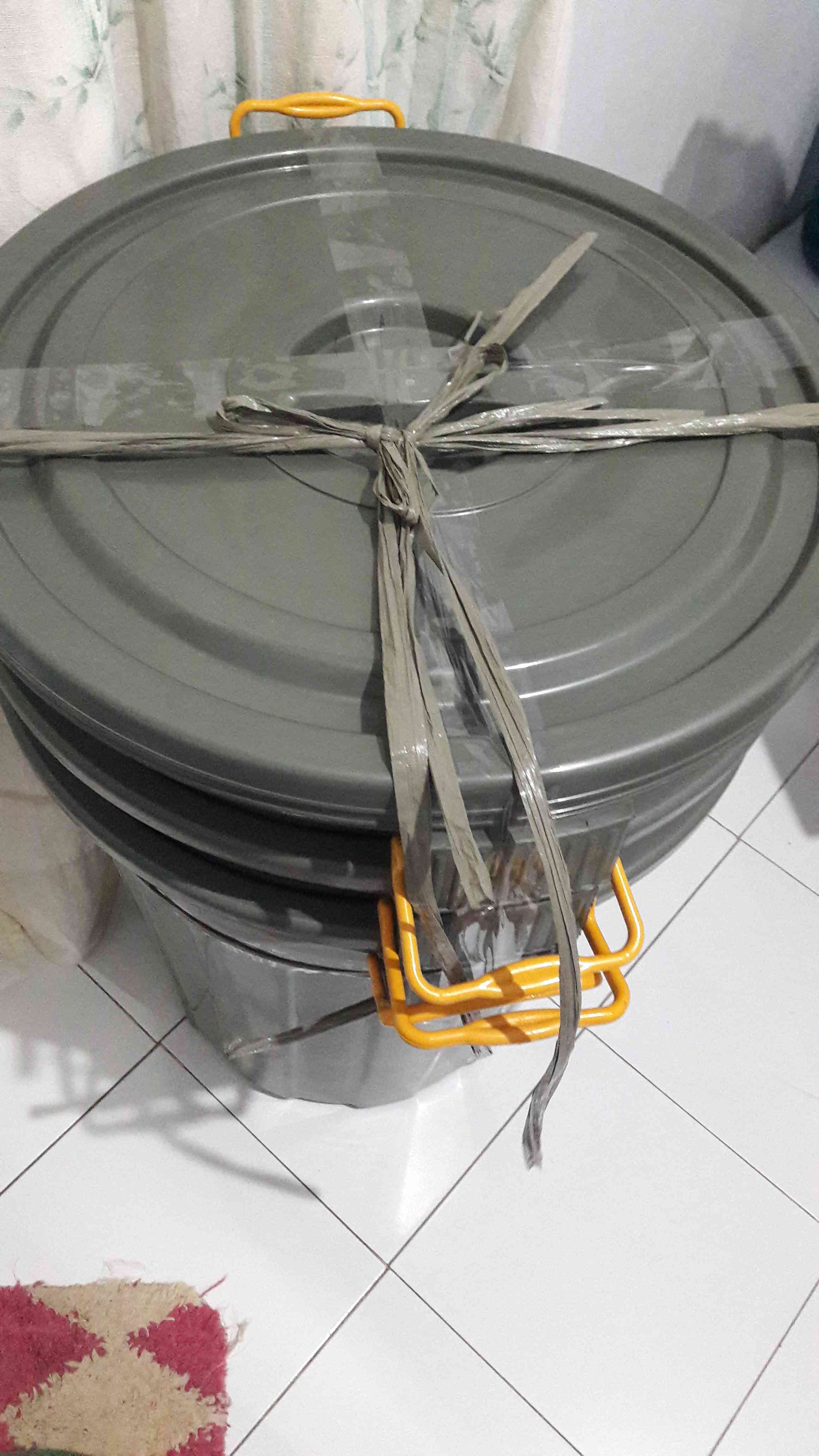 Ember Plastik Besar Maroon 80l / Ember Besar+tutup