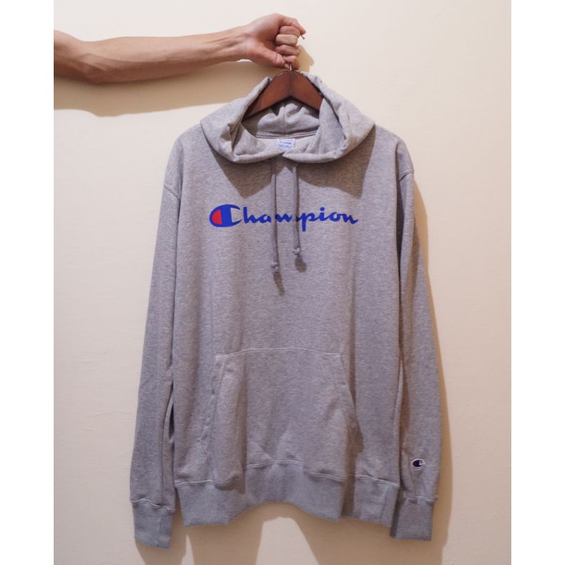 SWEATER HOODIE CHAMPION SCRIPT ABU-ABU ORIGINAL JAPAN MARKET SISA EKSPOR