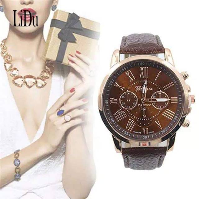 Jam tangan wanita Geneva jam fashion warna warni murah by zellshop