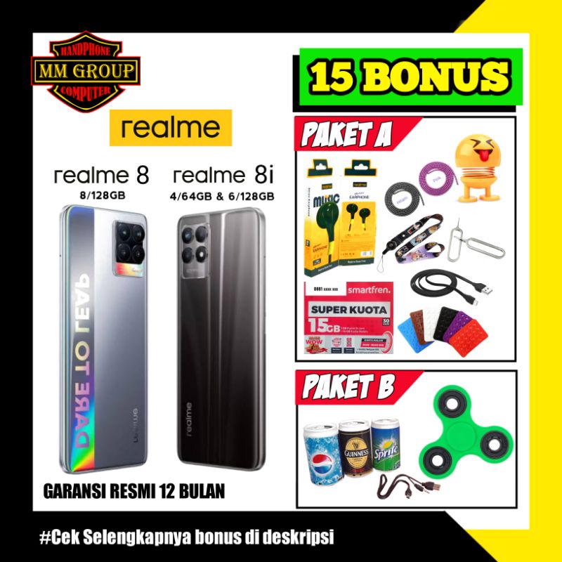 HP REALME 8 RAM 8/128GB & 8i RAM 4/64GB & 6/128GB