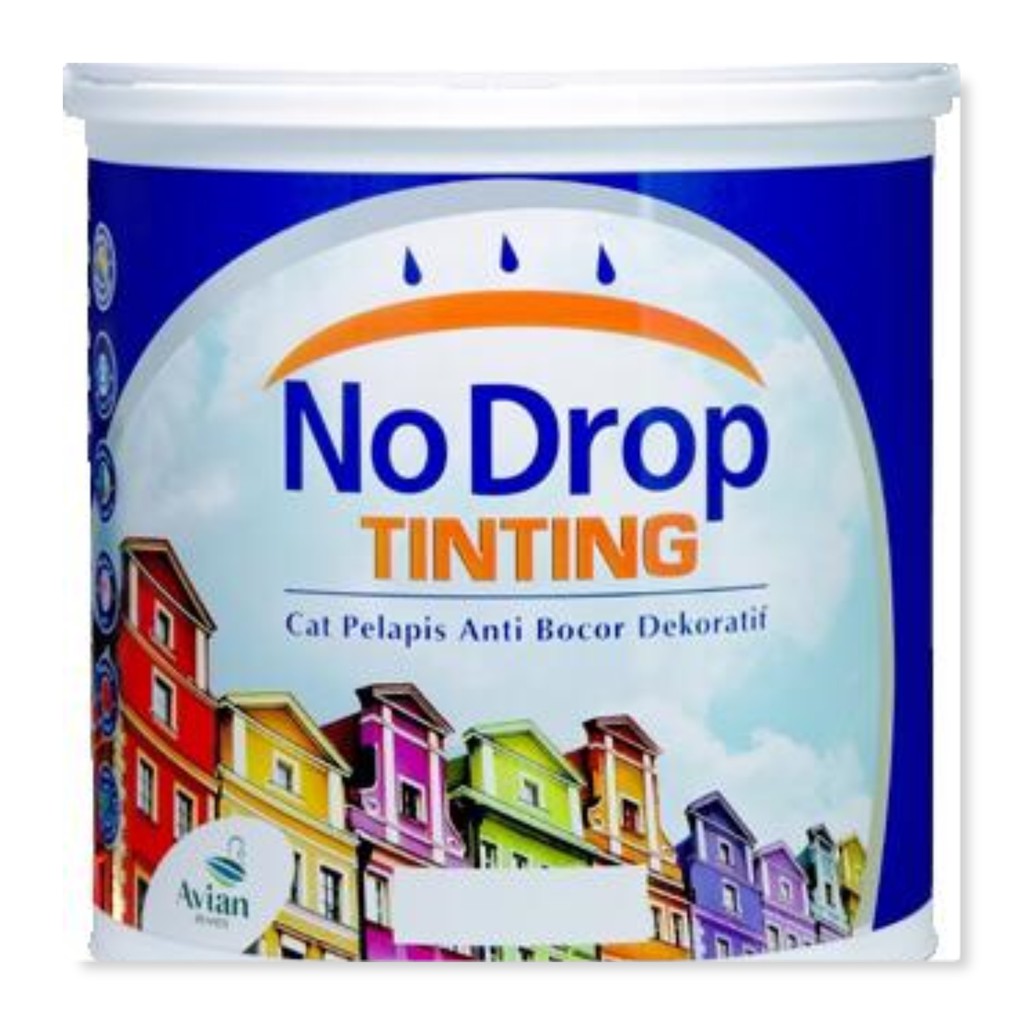  NO  DROP  TINTING CAT  PELAPIS ANTI BOCOR WARNA  PUTIH  DAN 