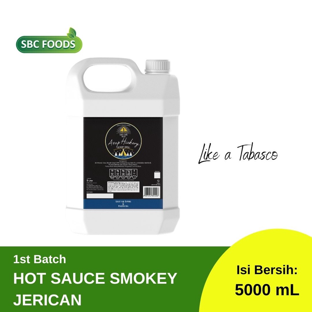 

SBC SAUCE 1st Batch Hot Sauce Rasa Smokey Jerican 5 Liter