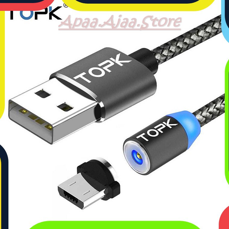 Bayar Ditempat TOPK Kabel Charger Magnetic Micro USB - CS1711
