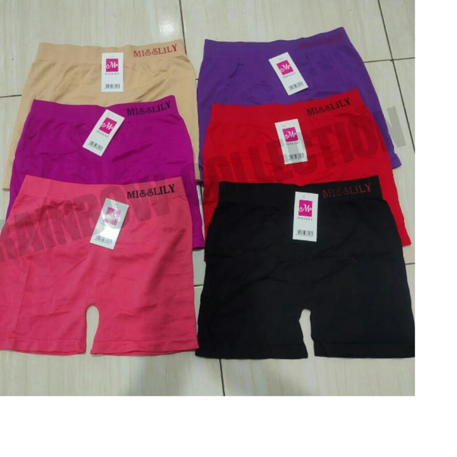 Hot - CD BOXER Wanita  SHORT PANT Celana Dalam Wanita Segiempat Rajut MISSLILY 2041 .,