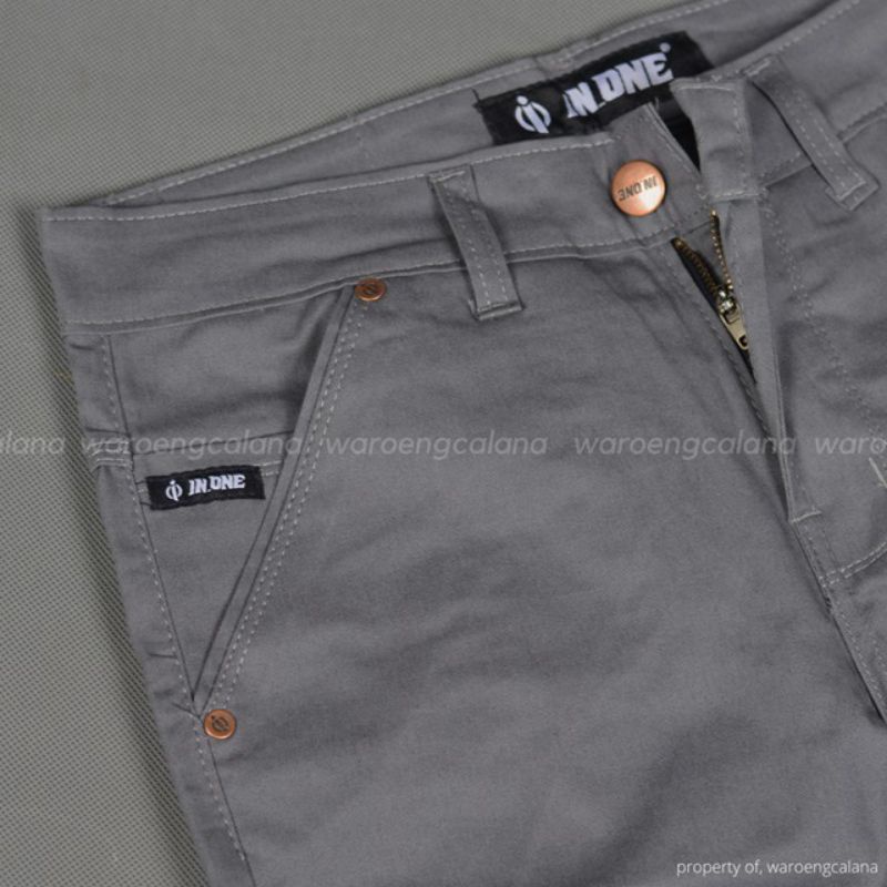 CHINO BIG SIZE 36.38.40.42 / CELANA PANJANG CHINO SELIMFIT / CHINO JUMBO GREY