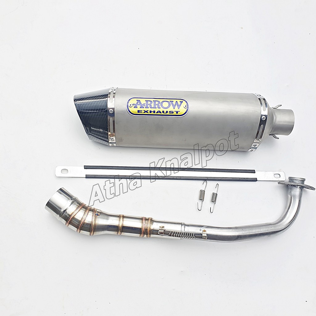 Knalpot Arrow Carbon Sanblast Aerox Nmax New Stainless