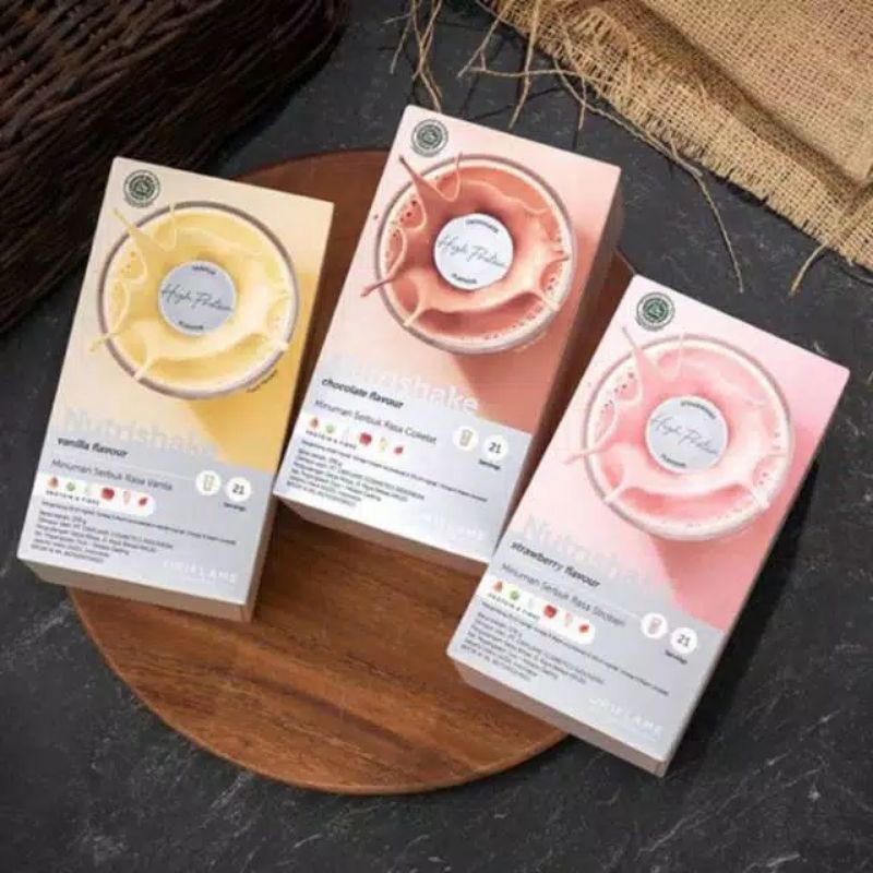

Nutrishake vanilla coklat stroberry flavour minuman protein tinggi praktis untuk tetap segar bugar