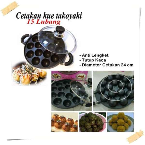 Cake Molds Cetakan Kue Takoyaki / Poffertjes 15 Lubang /kue cubit