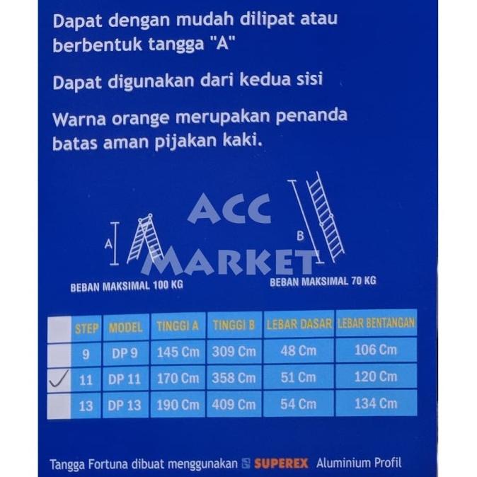 Tangga Lipat Aluminium 170 Cm Panjang Alumunium Almunium