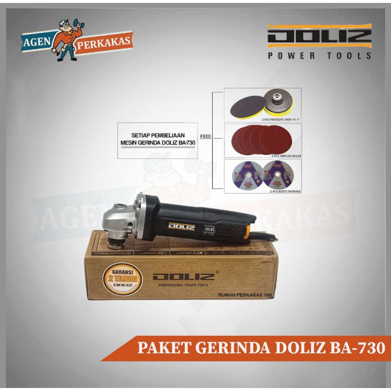 Mesin Gerinda Doliz BA-730 Paket Bonus