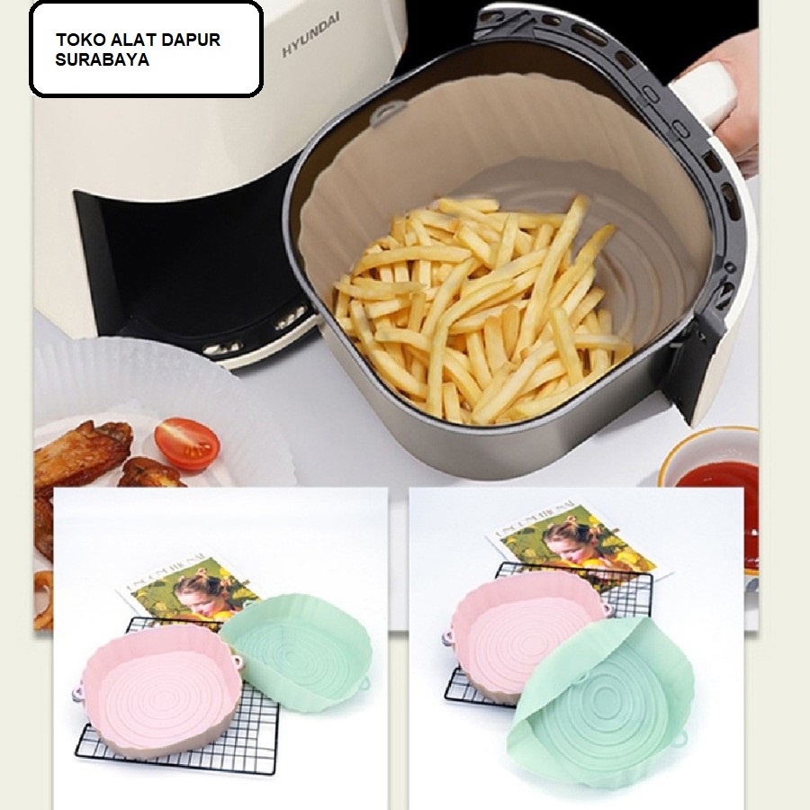 Alas Air Fryer AA01 Anti Lengket Bahan Silikon Silicone 18cm Reusable AA01