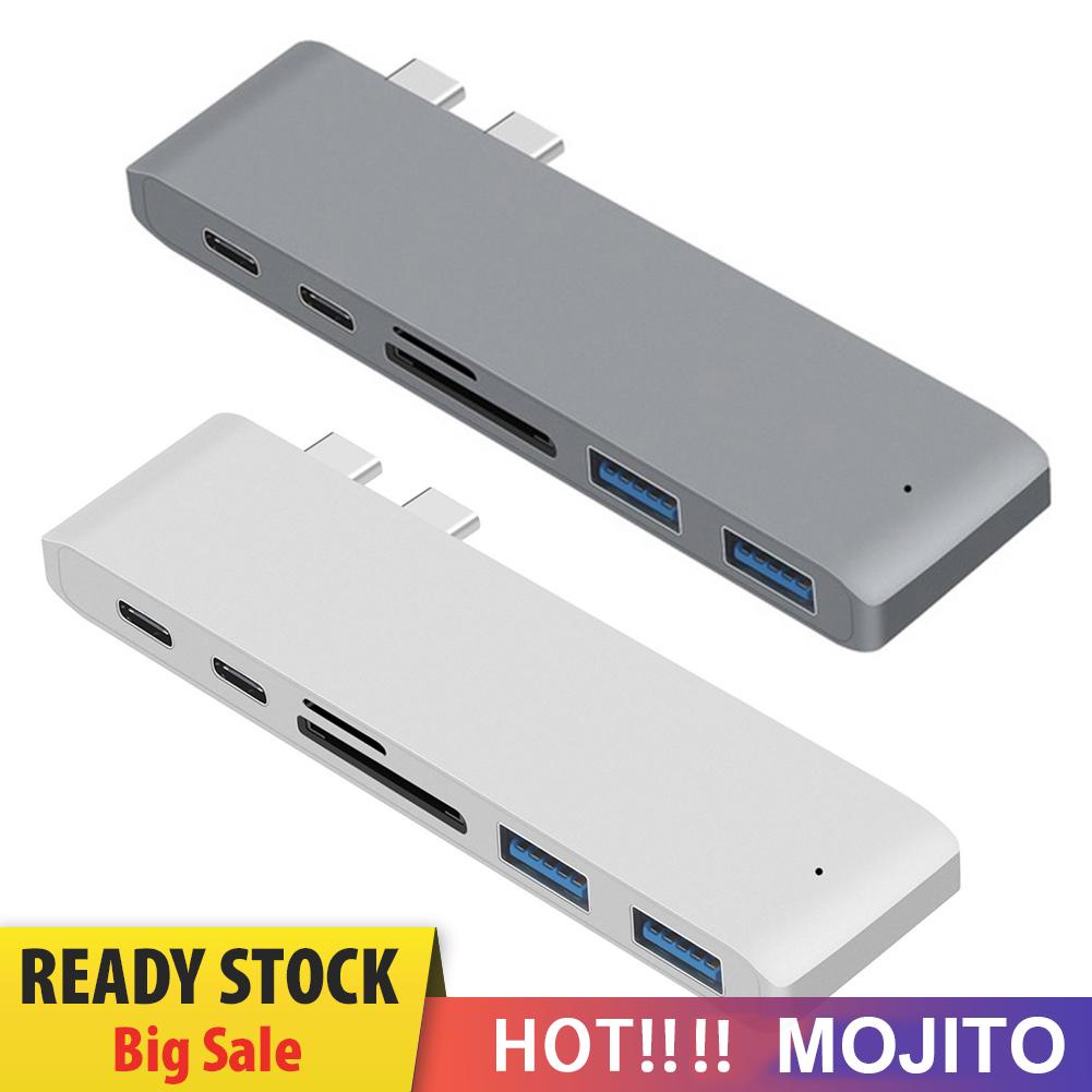 Adaptor Pembaca Kartu Tf Usb 3.0 Hub 2 Port Tipe C Untuk Macbook Pro Air