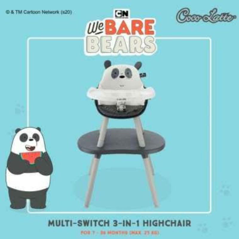 Cocolatte High Chair Multi Switch We Bare Bears