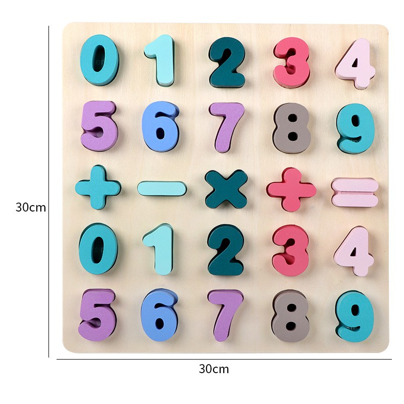 [BIG SALE] Premium Chunky Puzzle Pastel Alphabet | Wooden 3D Angka Huruf Geometri | Mainan Edukasi Anak | Cari Kado | Cari Kado Natal