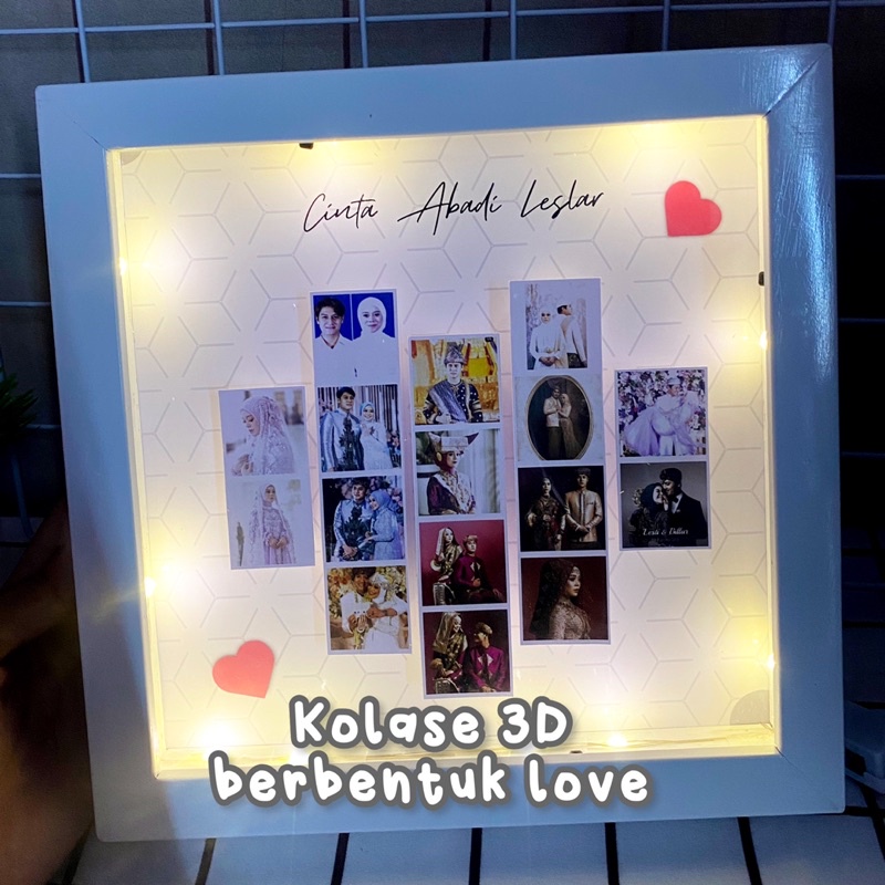 kado viral KOLASE LIGHT FRAME by Wopika Creative | hadiah birthday anniversary, graduation, ldr, dll