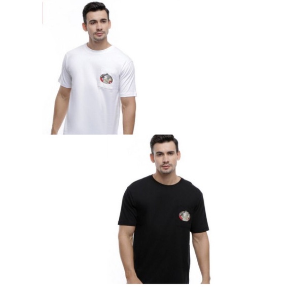 TSHIRT THE POPO x KHONG GUAN POCKET WHITE & BLACK