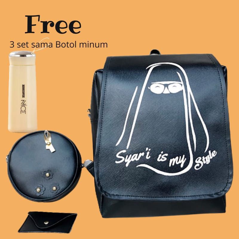 TASMURAH30 TAS RANSEL BEATIFUL SINGLE  MUSLIMAH / TAS BACKPACK FASHION