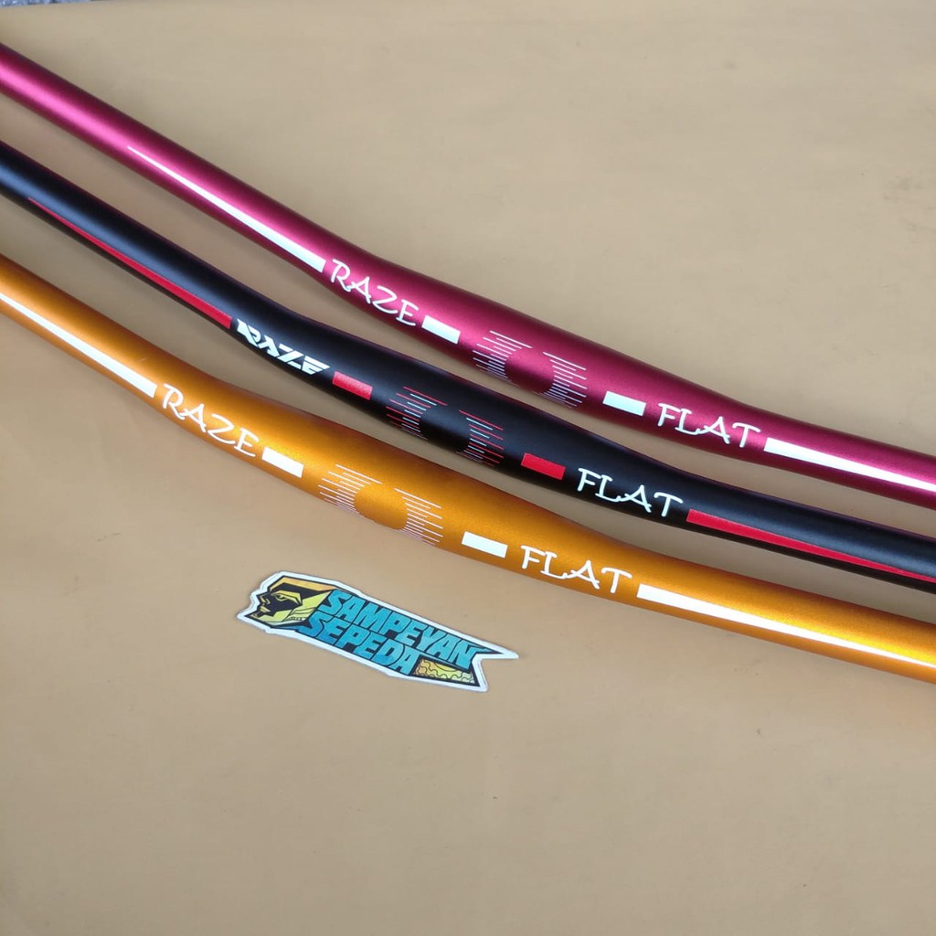 (PROMO) Stang Raze Anodized Oversize Flat Panjang 760mm Stir Handlebar  Sepeda MTB Fedeal Lipat