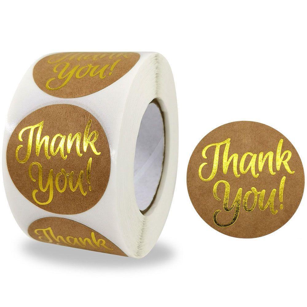 Populer Thank You Gift Packaging Wedding Decor Hologram Sealing Stiker